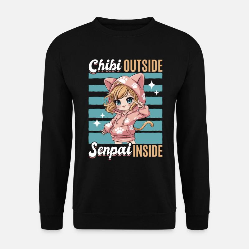 Anime Chibi Kawaii - Unisex Sweatshirt - black