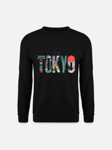 Japan Tokyo Stadtlandschaft Reiseabenteuer - Unisex Pullover - Schwarz