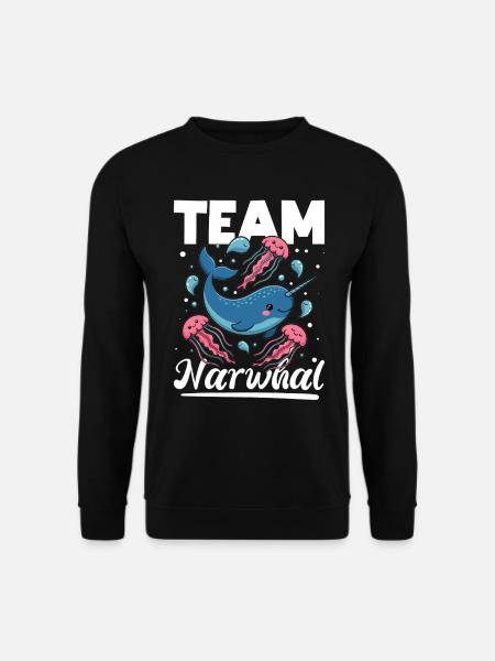 Narval Chibi Kawaii - Sweat-shirt Unisexe - noir