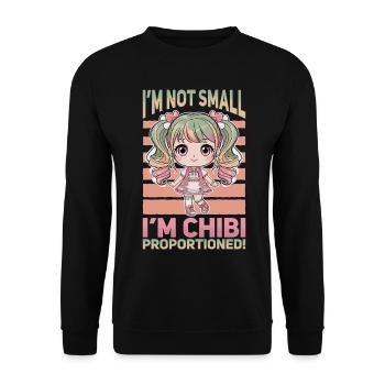 Anime Chibi Kawaii - Sweat-shirt Unisexe - noir - Devant - Alina (178cm) & Michal (187cm)