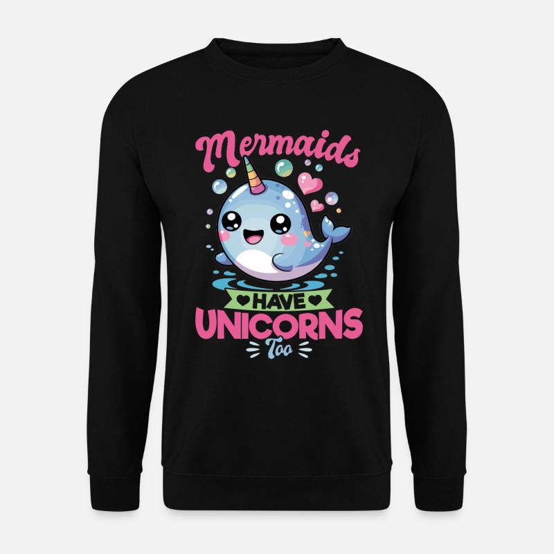 Narval Chibi Kawaii - Sweat-shirt Unisexe - noir