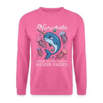 Narwhal Chibi Kawaii - Unisex Pullover - Pink - Vorne