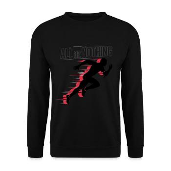 All Or Nothing Runner Silhouette Energy - Unisex Sweatshirt - black - Front - Alina (178cm) & Michal (187cm)