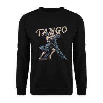 Elegance of Tango: Passionate Dance Moment - Unisex Sweatshirt - black - Front - Alina (178cm) & Michal (187cm)