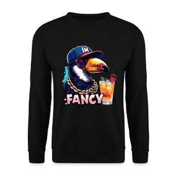 Toucan tropical fantaisie avec style - Sweat-shirt Unisexe - noir - Devant - Alina (178cm) & Michal (187cm)