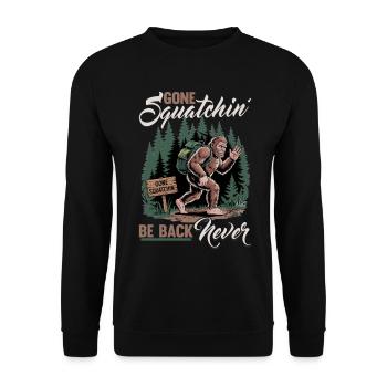 Bigfoot Sasquatch - Unisex Pullover - Schwarz - Vorne - Alina (178cm) & Michal (187cm)