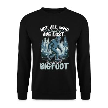 Bigfoot Sasquatch - Unisex Pullover - Schwarz - Vorne - Alina (178cm) & Michal (187cm)