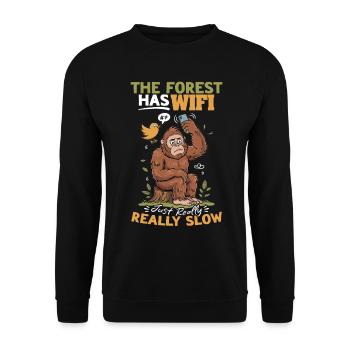 Bigfoot Sasquatch - Unisex Pullover - Schwarz - Vorne - Alina (178cm) & Michal (187cm)