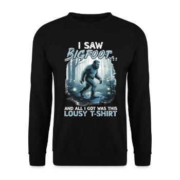 Bigfoot Sasquatch - Unisex Pullover - Schwarz - Vorne - Alina (178cm) & Michal (187cm)