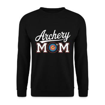 Archery Mom Target Arrow - Unisex Sweatshirt - black - Front - Alina (178cm) & Michal (187cm)