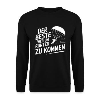 Der Beste Weg Um Runter Zu Kommen - Unisex Pullover - Schwarz - Vorne - Alina (178cm) & Michal (187cm)
