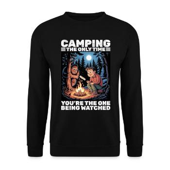 Bigfoot Sasquatch - Unisex Pullover - Schwarz - Vorne - Alina (178cm) & Michal (187cm)