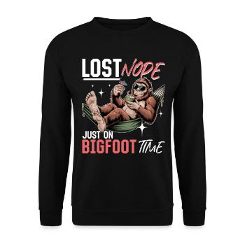 Bigfoot Sasquatch - Unisex Pullover - Schwarz - Vorne - Alina (178cm) & Michal (187cm)