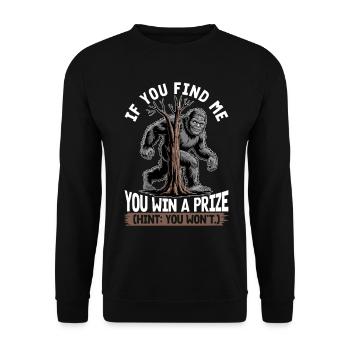 Bigfoot Sasquatch - Unisex Pullover - Schwarz - Vorne - Alina (178cm) & Michal (187cm)