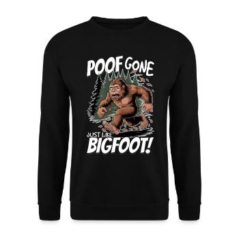 Bigfoot Sasquatch - Unisex Pullover - Schwarz - Vorne - Alina (178cm) & Michal (187cm)