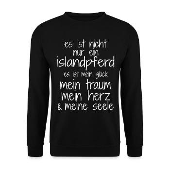 Islandpferde Islandpferd Isländer Island Geschenk - Unisex Pullover - Schwarz - Vorne - Alina (178cm) & Michal (187cm)