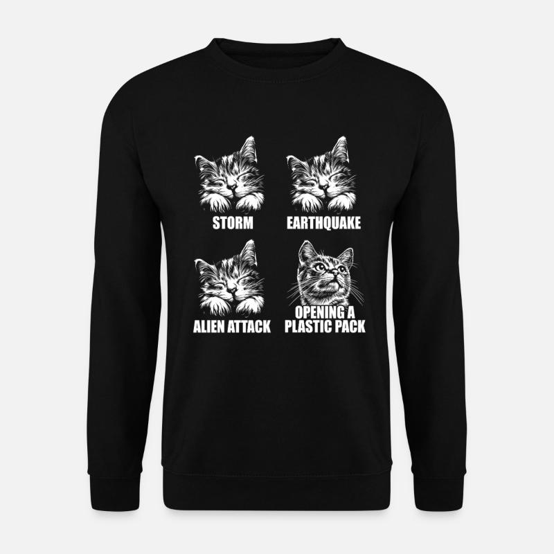 Cat - selective perception - saying - Unisex Sweatshirt - black