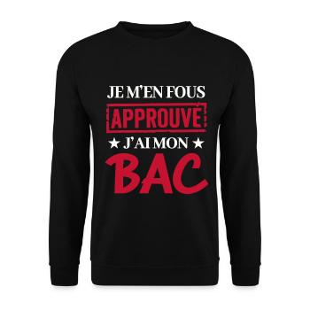 J'ai mon BAC - Bachelier Réussite Bac - Sweat-shirt Unisexe - noir - Devant - Alina (178cm) & Michal (187cm)