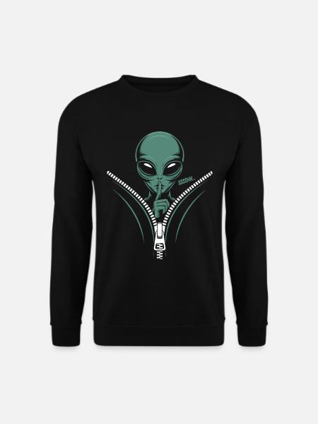 Mysterious Alien Sssh... Mysterious - Unisex Sweatshirt - black