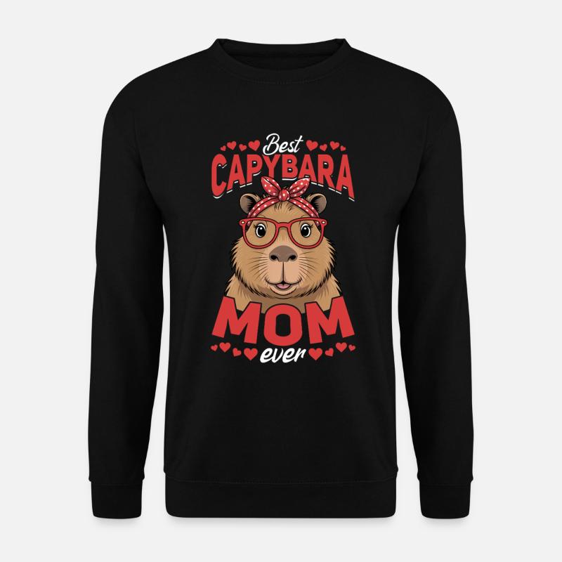 Maman Capybara drôle - Sweat-shirt Unisexe - noir