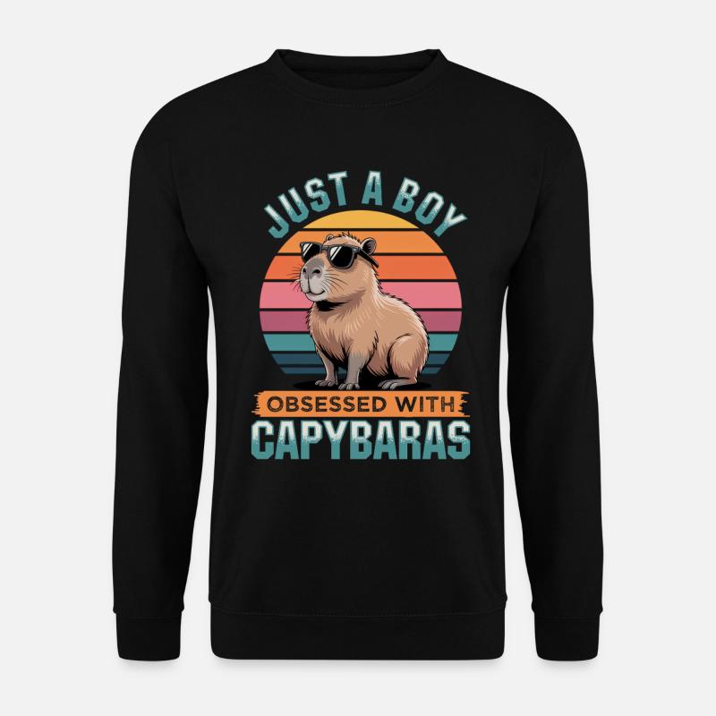 Funny Capybara - Unisex Sweatshirt - black