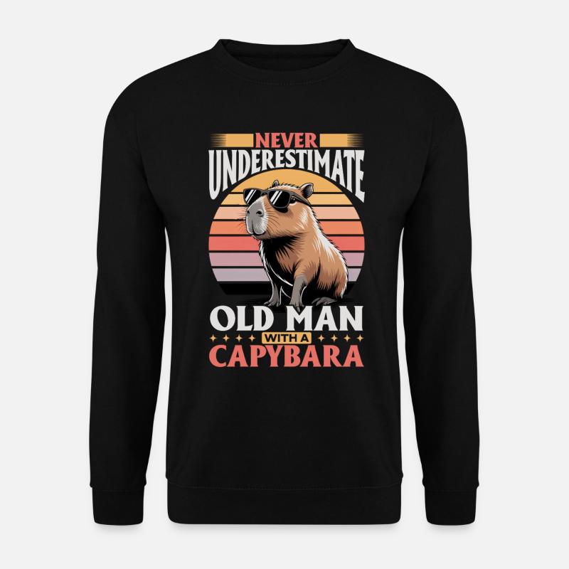 Funny Capybara - Unisex Sweatshirt - black