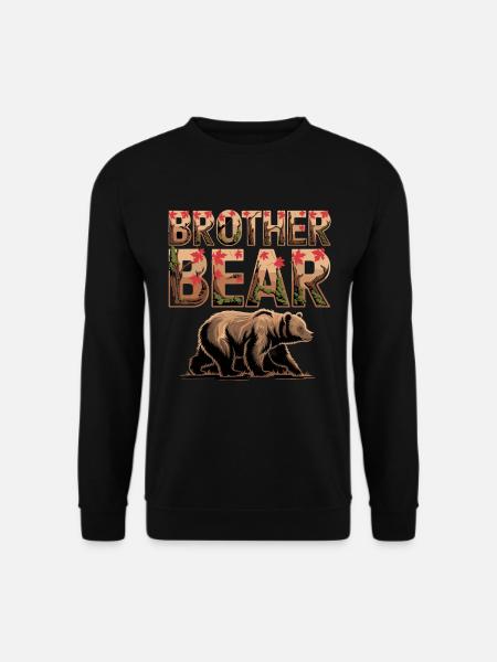 Brother Bear Wildnis Stil Abenteuer Natur - Unisex Pullover - Schwarz