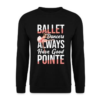 Les danseurs de ballet ont toujours un bon point - Sweat-shirt Unisexe - noir - Devant - Alina (178cm) & Michal (187cm)