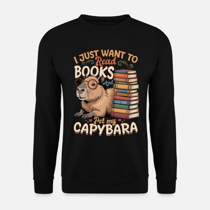 Livres de lecture Capybara - Sweat-shirt Unisexe - noir