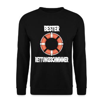 Best Lifeguard Life Lifebuoy - Unisex Sweatshirt - black - Front - Alina (178cm) & Michal (187cm)