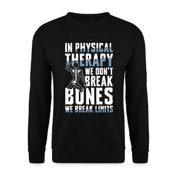 Physiotherapy Overcoming boundaries with attitude - Unisex Sweatshirt - black - Front - Alina (178cm) & Michal (187cm)