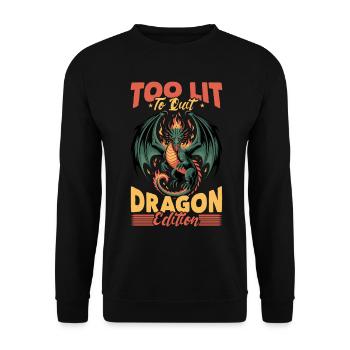 Fantasy Dragon Mythical Creatures - Unisex Sweatshirt - black - Front - Alina (178cm) & Michal (187cm)