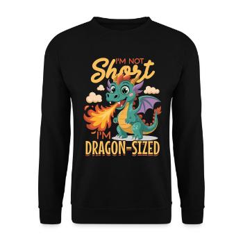 Fantasy Dragon Mythical Creatures - Unisex Sweatshirt - black - Front - Alina (178cm) & Michal (187cm)