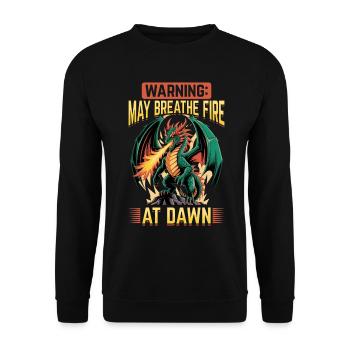 Fantasy Dragon Mythical Creatures - Unisex Sweatshirt - black - Front - Alina (178cm) & Michal (187cm)