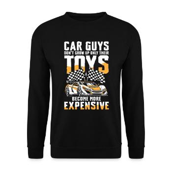 Les jouets pour les amateurs de voitures ne font que devenir plus chers - Sweat-shirt Unisexe - noir - Devant - Alina (178cm) & Michal (187cm)