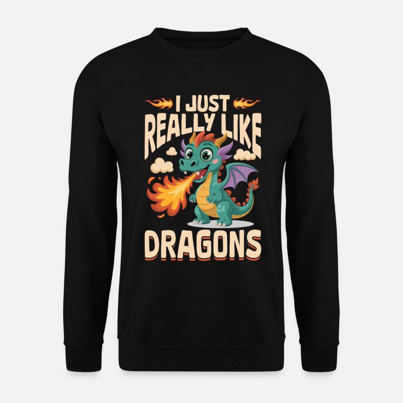 Fantasy Dragon Mythical Creatures - Unisex Sweatshirt - black