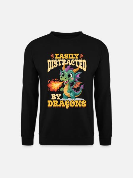 Fantasy Dragon Mythical Creatures - Unisex Sweatshirt - black