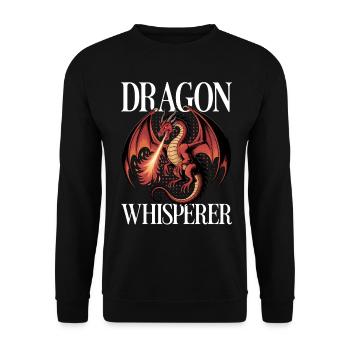 Fantasy Dragon Mythical Creatures - Unisex Sweatshirt - black - Front - Alina (178cm) & Michal (187cm)