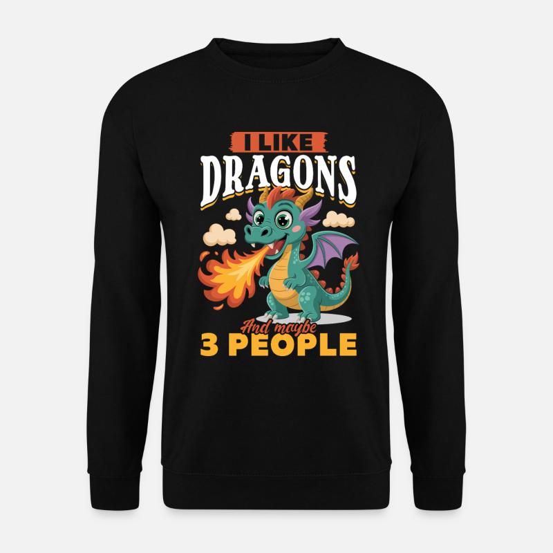 Fantasy Dragon Mythical Creatures - Unisex Sweatshirt - black