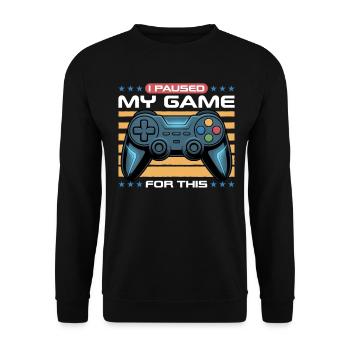 Gamer Gaming Controller Video Game - Unisex Pullover - Schwarz - Vorne - Alina (178cm) & Michal (187cm)