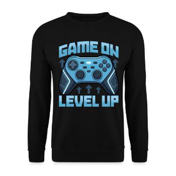 Gamer Gaming Controller Jeu Vidéo - Sweat-shirt Unisexe - noir - Devant - Alina (178cm) & Michal (187cm)