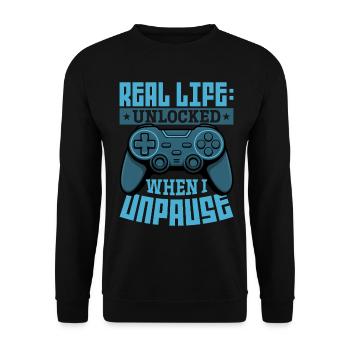 Gamer Gaming Controller Video Game - Unisex Pullover - Schwarz - Vorne - Alina (178cm) & Michal (187cm)