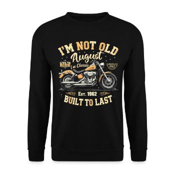 August 1962 August birthday 1962 August 1962 - Unisex Sweatshirt - black - Front - Alina (178cm) & Michal (187cm)