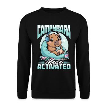 Gamer Gaming Capybara Video Game - Unisex Pullover - Schwarz - Vorne - Alina (178cm) & Michal (187cm)