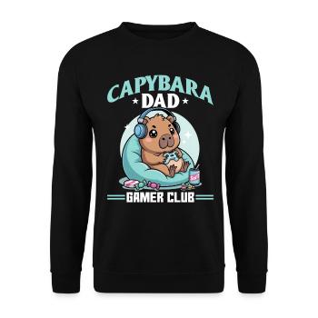 Gamer Gaming Capybara Video Game - Unisex Pullover - Schwarz - Vorne - Alina (178cm) & Michal (187cm)