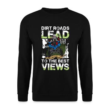 Muddy paths to the best views Adventure - Unisex Sweatshirt - black - Front - Alina (178cm) & Michal (187cm)