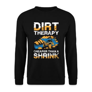 Dirt Therapy Adventure Offroad Experience - Unisex Sweatshirt - black - Front - Alina (178cm) & Michal (187cm)