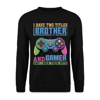 Gamer Gaming Controller Video Game - Unisex Pullover - Schwarz - Vorne - Alina (178cm) & Michal (187cm)