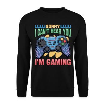 Gamer Gaming Controller Video Game - Unisex Pullover - Schwarz - Vorne - Alina (178cm) & Michal (187cm)