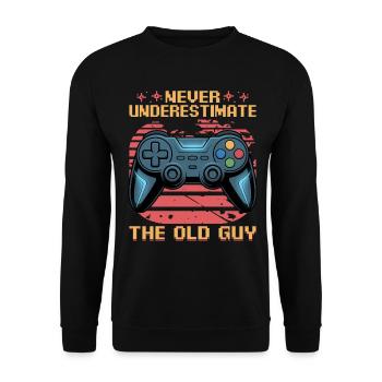 Gamer Gaming Controller Jeu Vidéo - Sweat-shirt Unisexe - noir - Devant - Alina (178cm) & Michal (187cm)